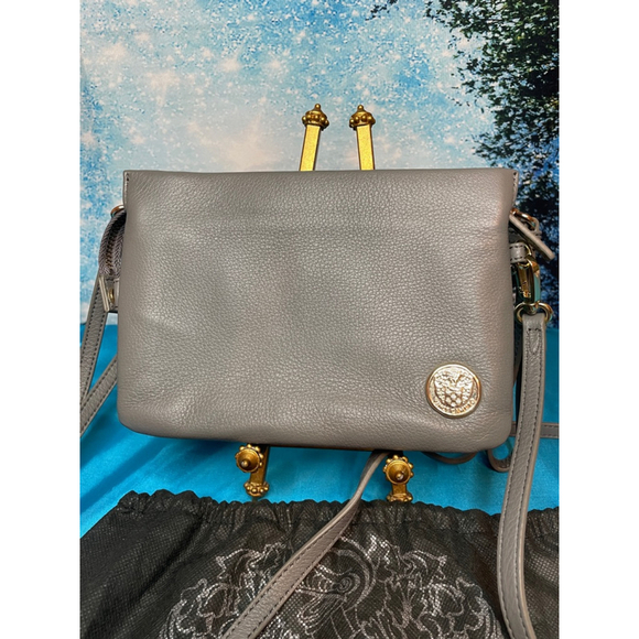 Vince Camuto New York Color Block Leather Crossbody Great Beige Green NWOT - Picture 15 of 15